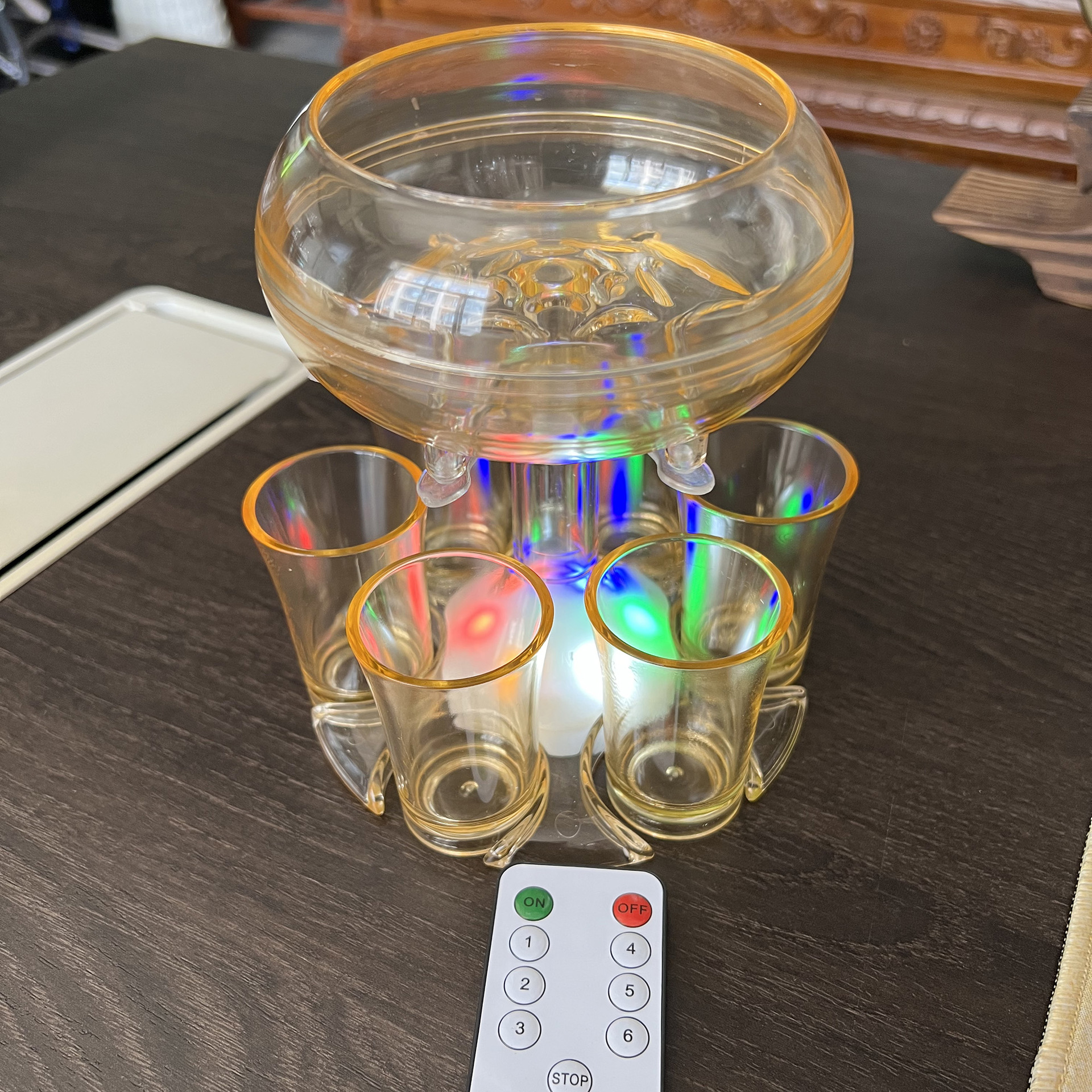 6 vidrio de tiro dispensador separador vino bar pourer cóctel transparente desviador