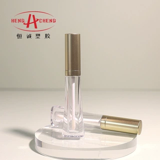 恒诚定制新款6.5ml异形塔型唇釉空管扁平形唇彩口红空管化妆品包