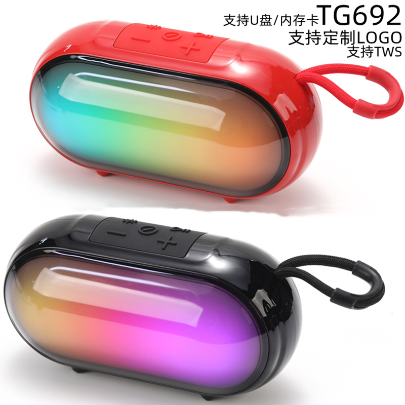 Nuevo altavoz Bluetooth 2025led portátil para exteriores tarjeta inalámbrica subwoofer pequeño altavoz tws de alto valor