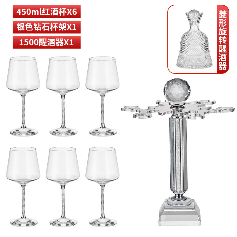 Wineglass, glass holder, wine decanter, 500 ml