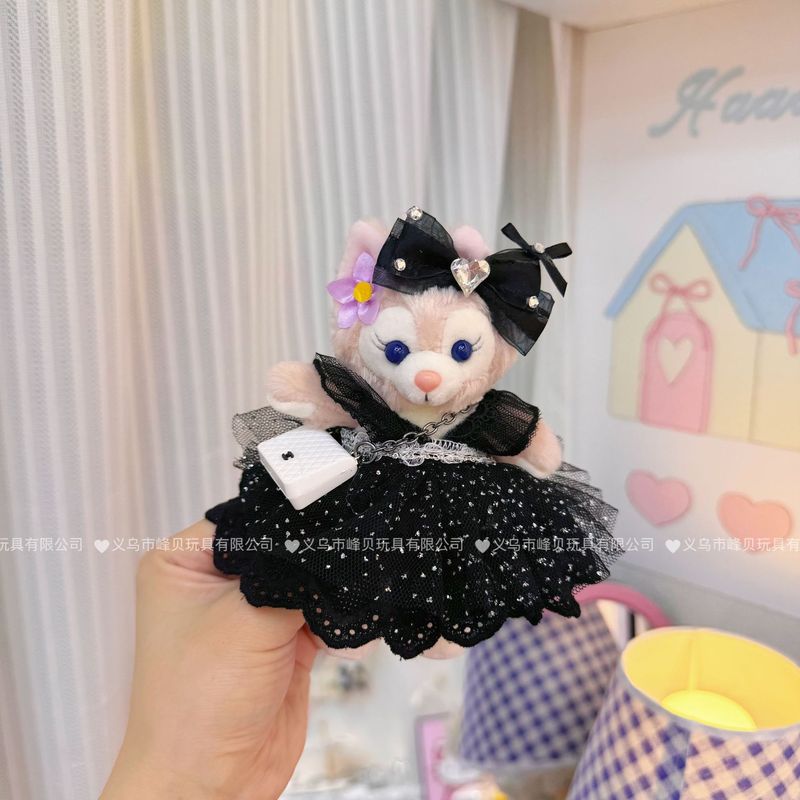 玲娜貝児の青い真珠のお姫様のスカートはぬいぐるみのかばんをつけてキーホルダーのメーカーを包んで直接販売します。|undefined