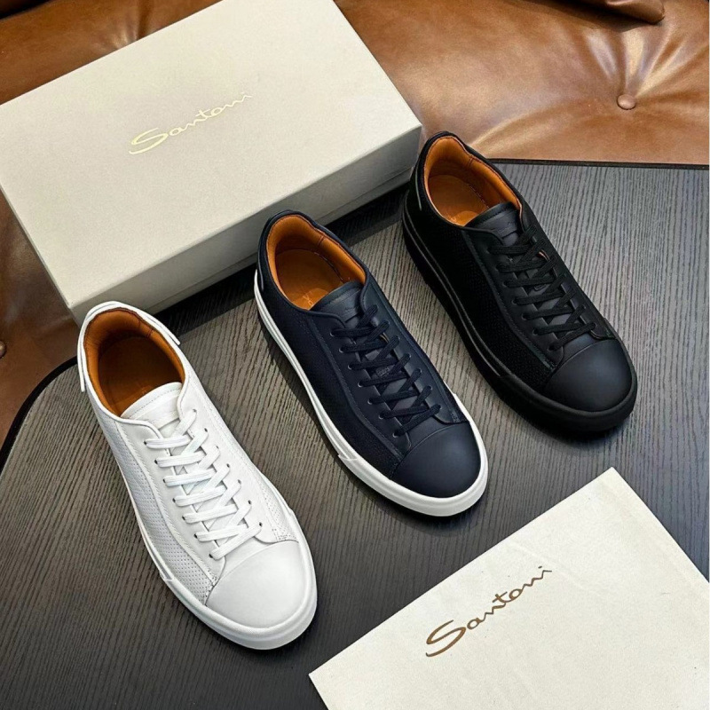 Factory Cross-Border New High-End Men's Casual Sneakers Genuine Leather Cow Suede Trendy College Style Versatile Men's Sneakers