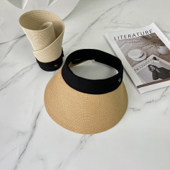 一款可以捲起來放進包里的夏季遮陽帽子女戶外出遊防紫外線太陽帽