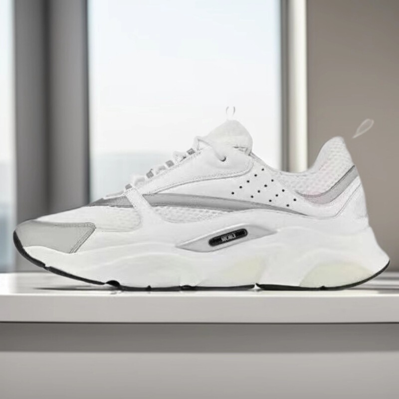 Foreign Trade Tb Sports Shoes B22 Versatile Genuine Leather Retro Flat Shoes Outdoor Breathable Mesh Dad Shoes Casual Thick-Soled Shoes