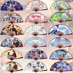動漫扇子三麗鷗奧特曼天官賜福魔道祖師八寸絹布動漫摺扇批發