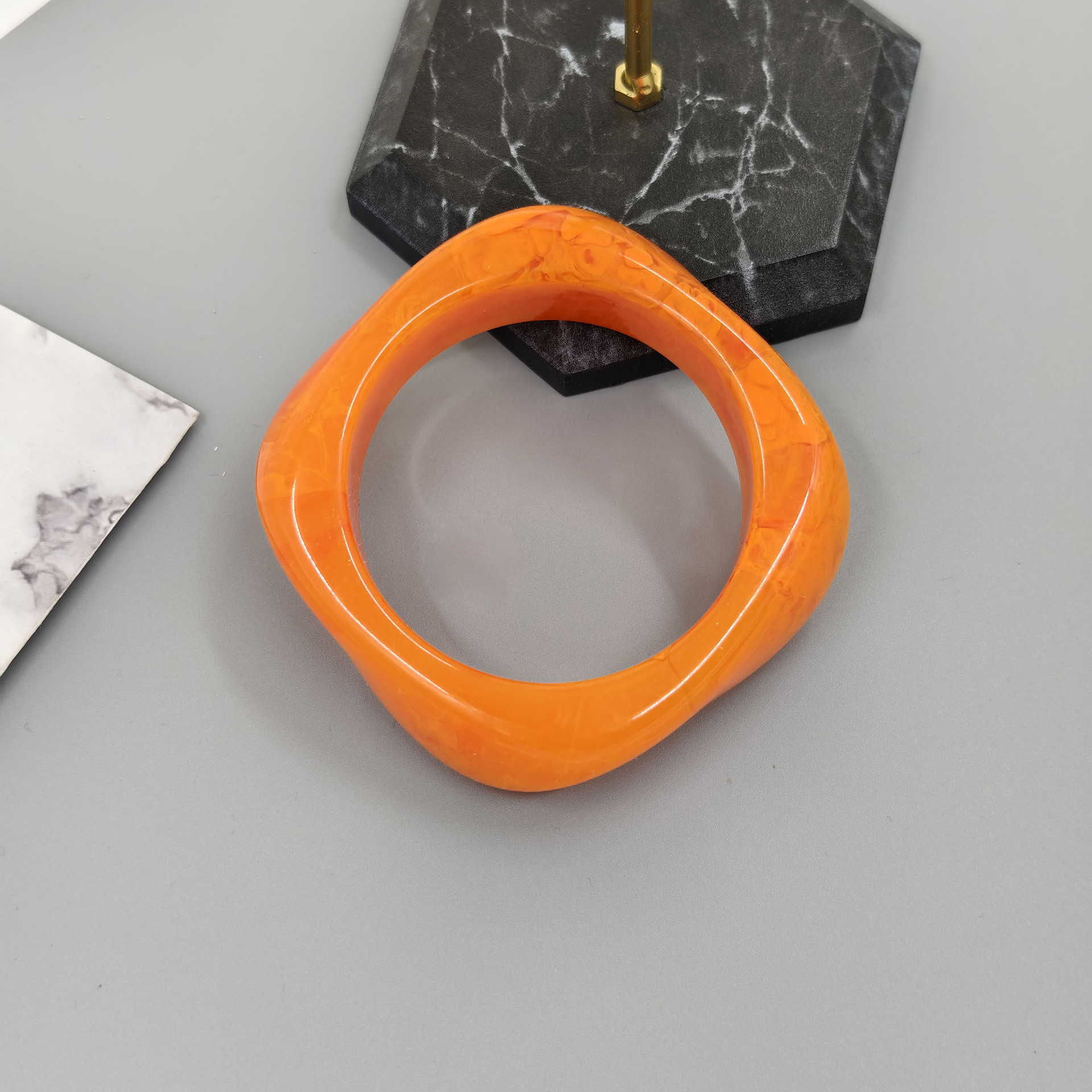 Bangle Classification Casual Exaggerated Geometric Acrylic Iron Bangles Wholesale