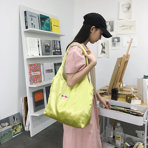 Korean Dongdaemun Women's Bag New Fabric Bag Simple Shoulder Crossbody Bag Casual Versatile Skin-friendly Soft Tote Bag