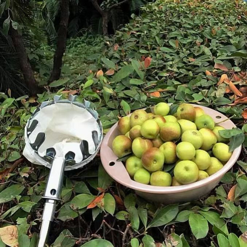 厂家批发摘钩器高空摘果器不锈钢果园摘果高空长杆可伸缩摘果器