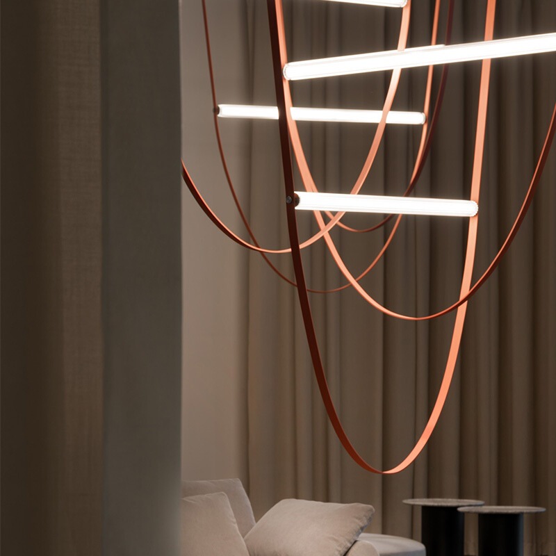 Italian designer belt three-piece combination living room chandelier personality bar hotel Hall decorative lamps Italian designer belt three-piece combination living room chandelier personality bar hotel Hall decorative lamps