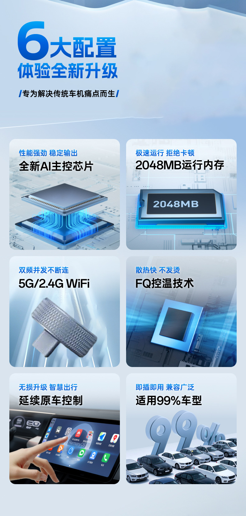 Huawei Wireless HiCar Type-C Interface is compatible with Audi, Honda, and other models with CarPlay