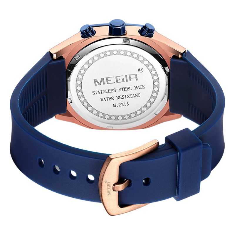 Reloj meigel nuevo transfronterizo al por mayor de los hombres de tres ojos de seis pines moda multi-funcional luminoso reloj impermeable