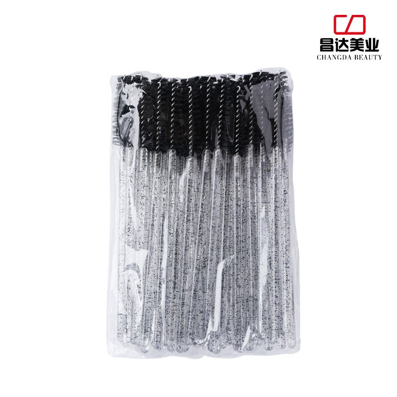 Disposable Eyelash Brushes, 50-Pack, Assorted Colors, Handheld Mascara Wands