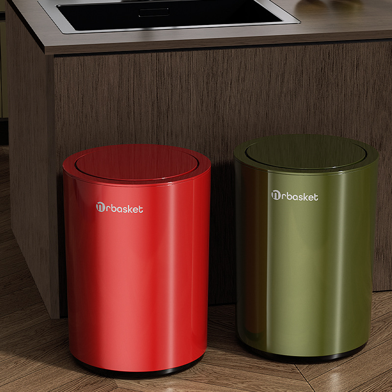 Bote de basura de estilo retro, hogar, gran cocina de alto valor, sala de estar, inodoro, baño, dormitorio simple, canasta de papel de lujo ligero