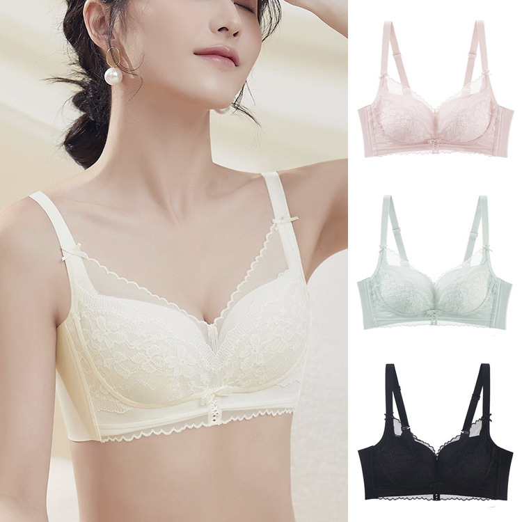 Clearance Sale: Gu Di 8077 Sexy Lace Lingerie for Women, Small Bust, Push-Up, Comfortable, Wireless Bra