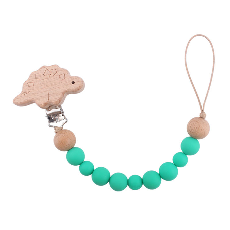 Nuevo bebé suministros de haya animal de dibujos animados chupete clip chupete Cadena de chupete teether traje bebé molar teether juguete