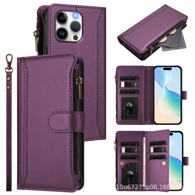 For Samsung A04E Multi-card Zipper Bag S20Ultra Crossbody Mobile Phone Protective Case S9plus Flip Leather Case For Samsung A04E Multi-card Zipper Bag S20Ultra Crossbody Mobile Phone Protective Case S9plus Flip Leather Case