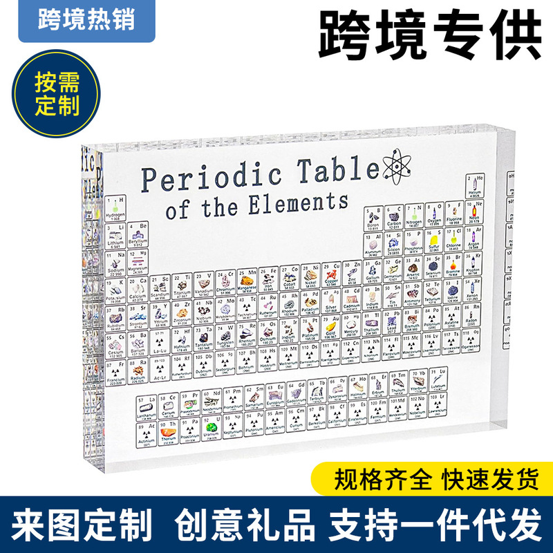 Cross-Border Popular Transparent High-Definition Printed Periodic Table of Elements Ornament, Chemistry-Themed Learning Gift, in Stock for Quick Delivery Cross-Border Popular Transparent High-Definition Printed Periodic Table of Elements Ornament, Chemistry-Themed Learning Gift, in Stock for Quick Delivery