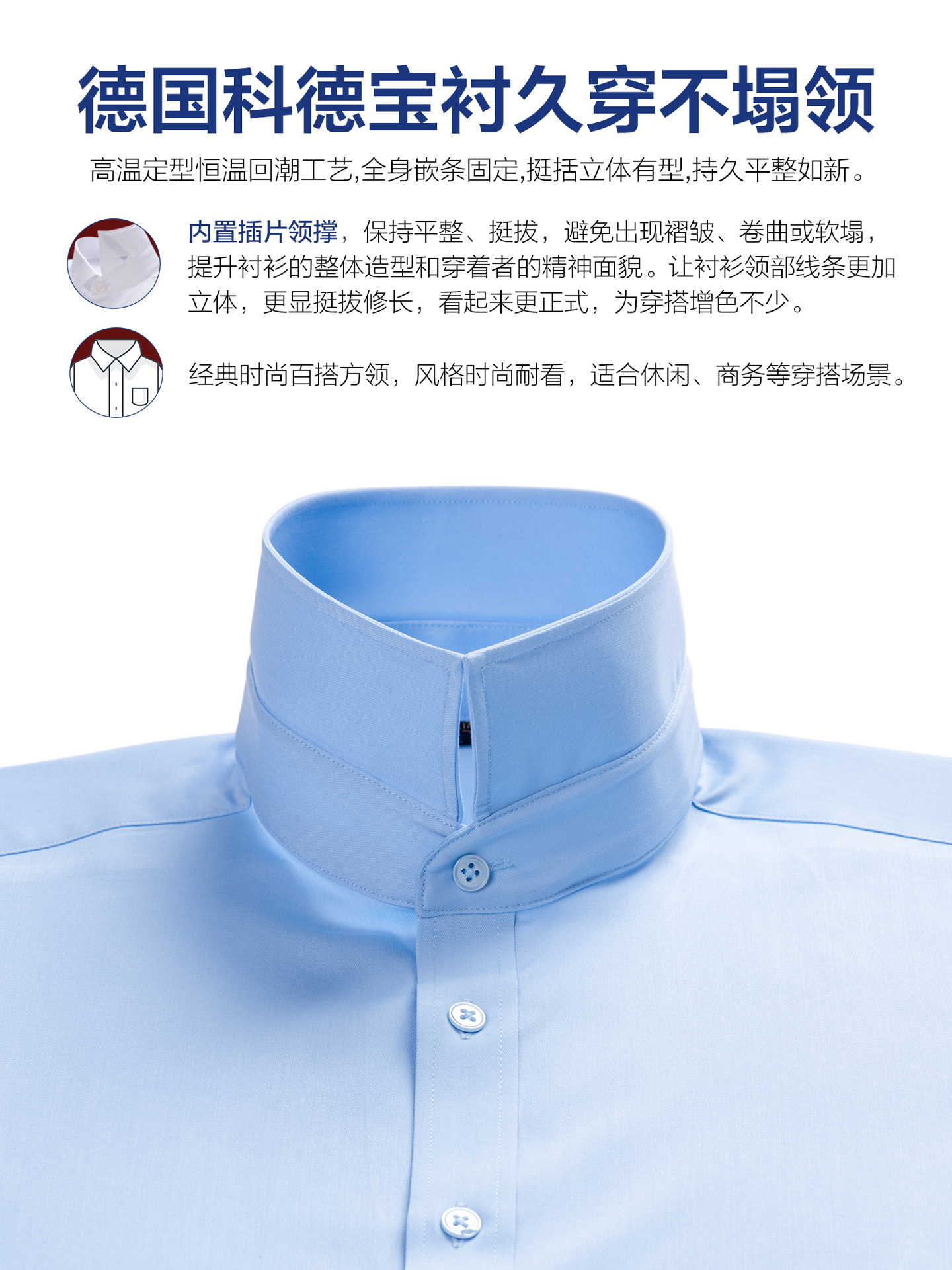 Camisas de negocios de fibra de bambú para hombres, camisa blanca transpirable, color sólido sin quemar, vestido antiarrugas, manga larga
