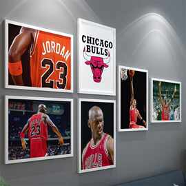 乔丹海报NBA科比詹姆斯挂画全明星装饰画扣篮大赛 姚明邓肯图片