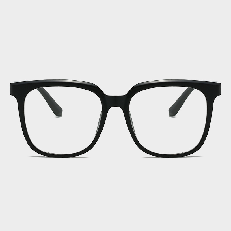 1330 Black Frame Myopia Glasses Frame Men's Trendy Anti-Blue Light Large Square Frame Big Face Round Face Eye Frame Plain Mirror