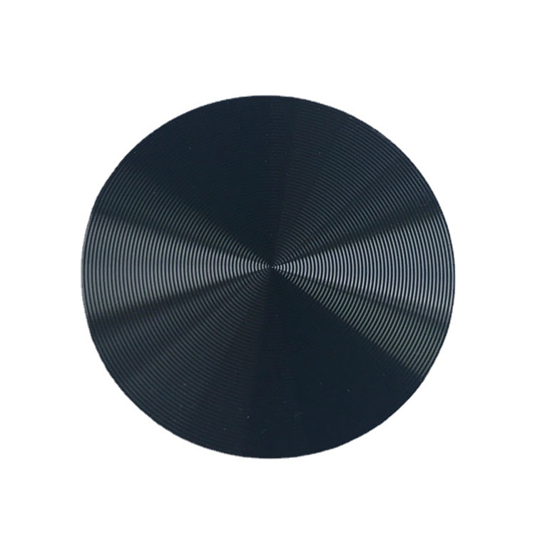 黑色氧化铝标牌 拉丝CD纹装饰铝片电镀彩色旋钮镭雕logo图案 深圳