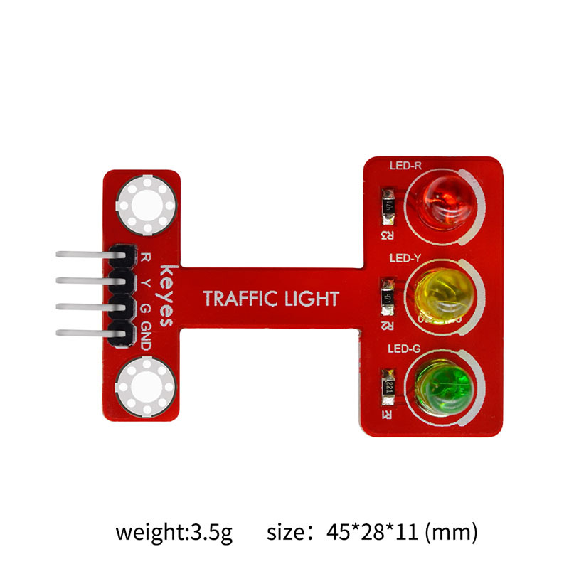KEYES 电子积木LED交通灯信号灯发光传感器红绿灯模块兼容arduino