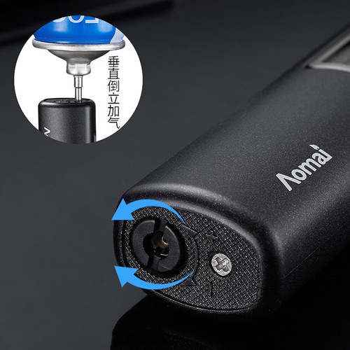 AM7207 long high-power welding gun inflatable cigar windproof lighter transparent visible gas chamber inflatable lighter