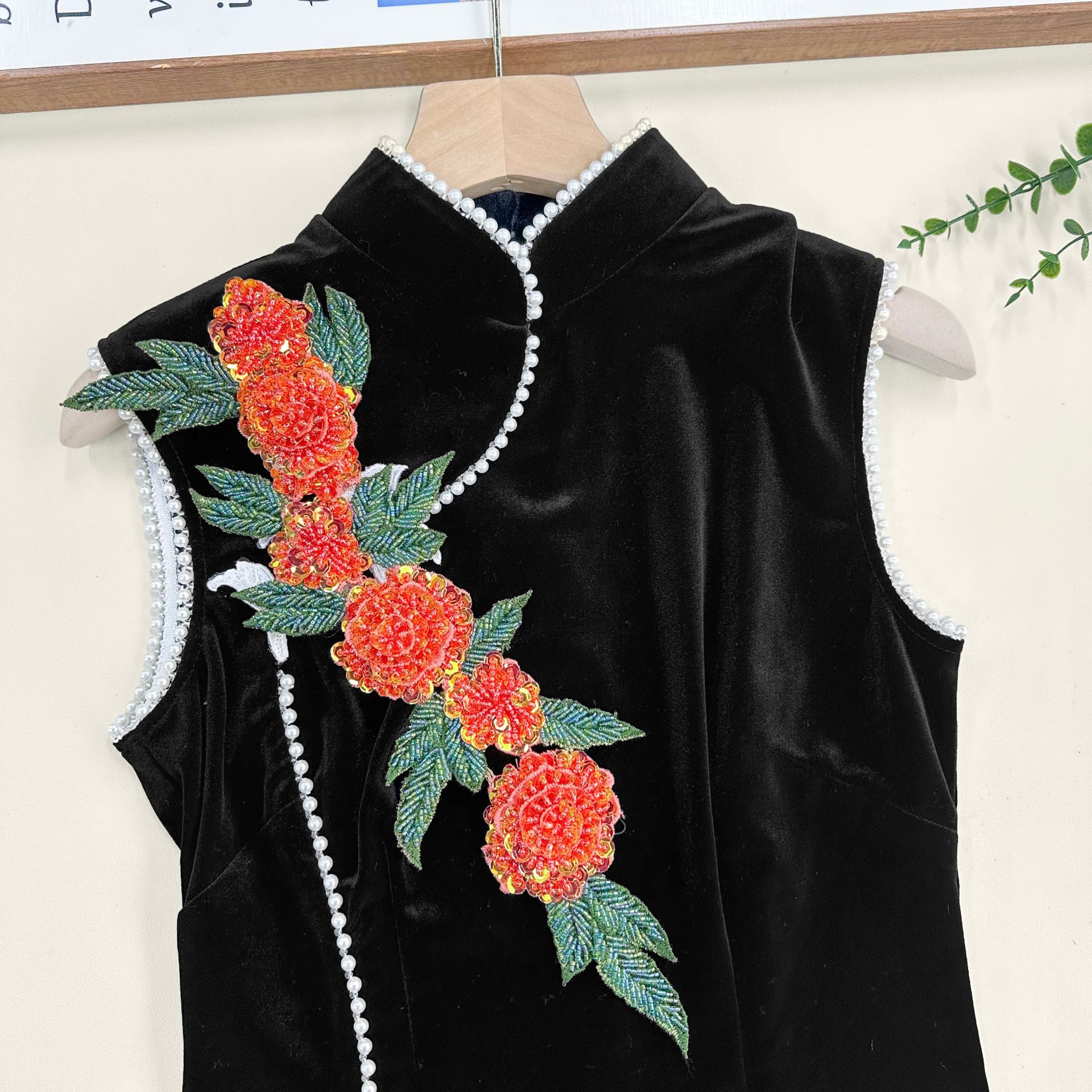 Antiguo bordado estereoscópico flor clavos accesorios manuales sequinilla pegatinas cheongsam vestido vestido decoración parche DIY image 2