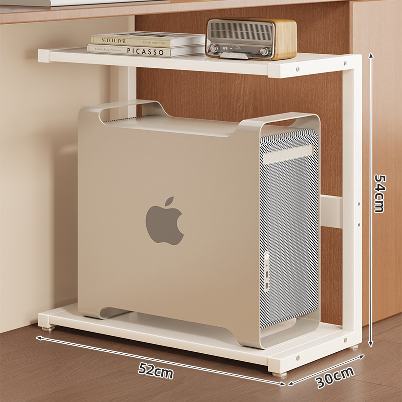 Soporte de Suelo para CPU de Acero y Madera para Oficina y Hogar