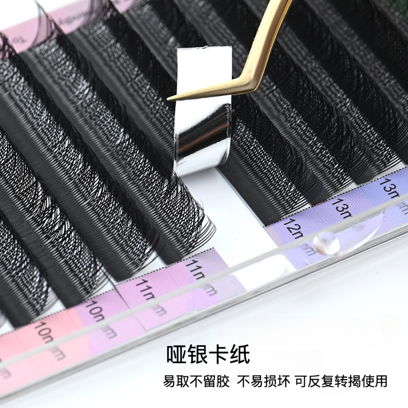 NAGARAKU Y-tipo injerto pestañas 0.05yy tejido de malla natural suave pestañas mixtas de floración