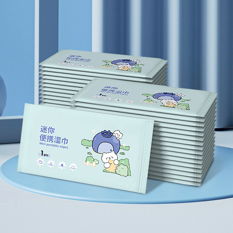 Pure water wipes single piece [blueberry bear]