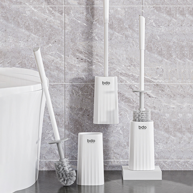 Toilet brush with long handle to remove dead corners, bathroom multi-functional household wall-mounted bathroom wall-mounted toilet scrubbing set