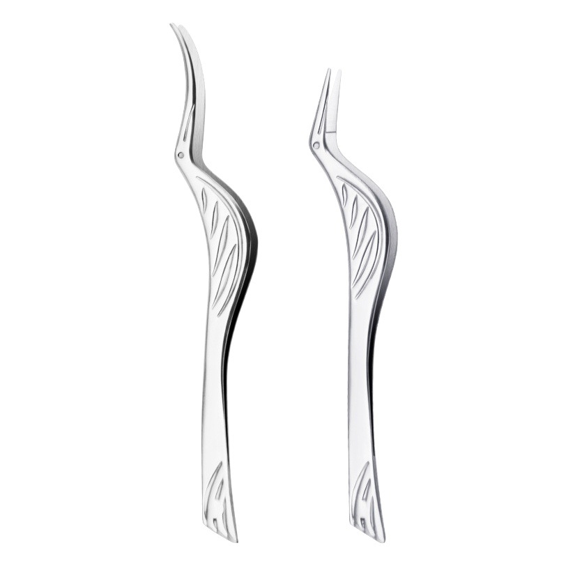 New stainless steel eyelash curler eyelash perm false eyelash aid bird shape tweezers beauty tools wholesale