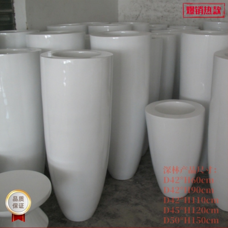 Bullets Round Fiberglass Floor Pot Combinado Centro Comercial Hotel Cafetería Meichen Fiberglass Floor Pot Contenedor