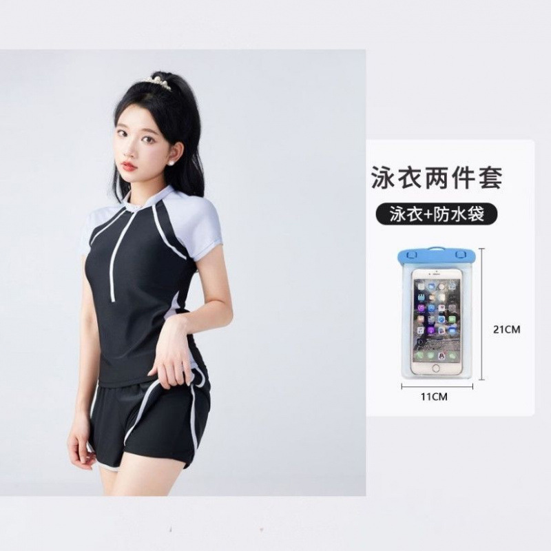 trajes de baño para mujeres divididos 2024 nuevo estereoscópico anti-secado rápido trajes de baño gordo piscina primavera fábrica de comercio de trajes de baño