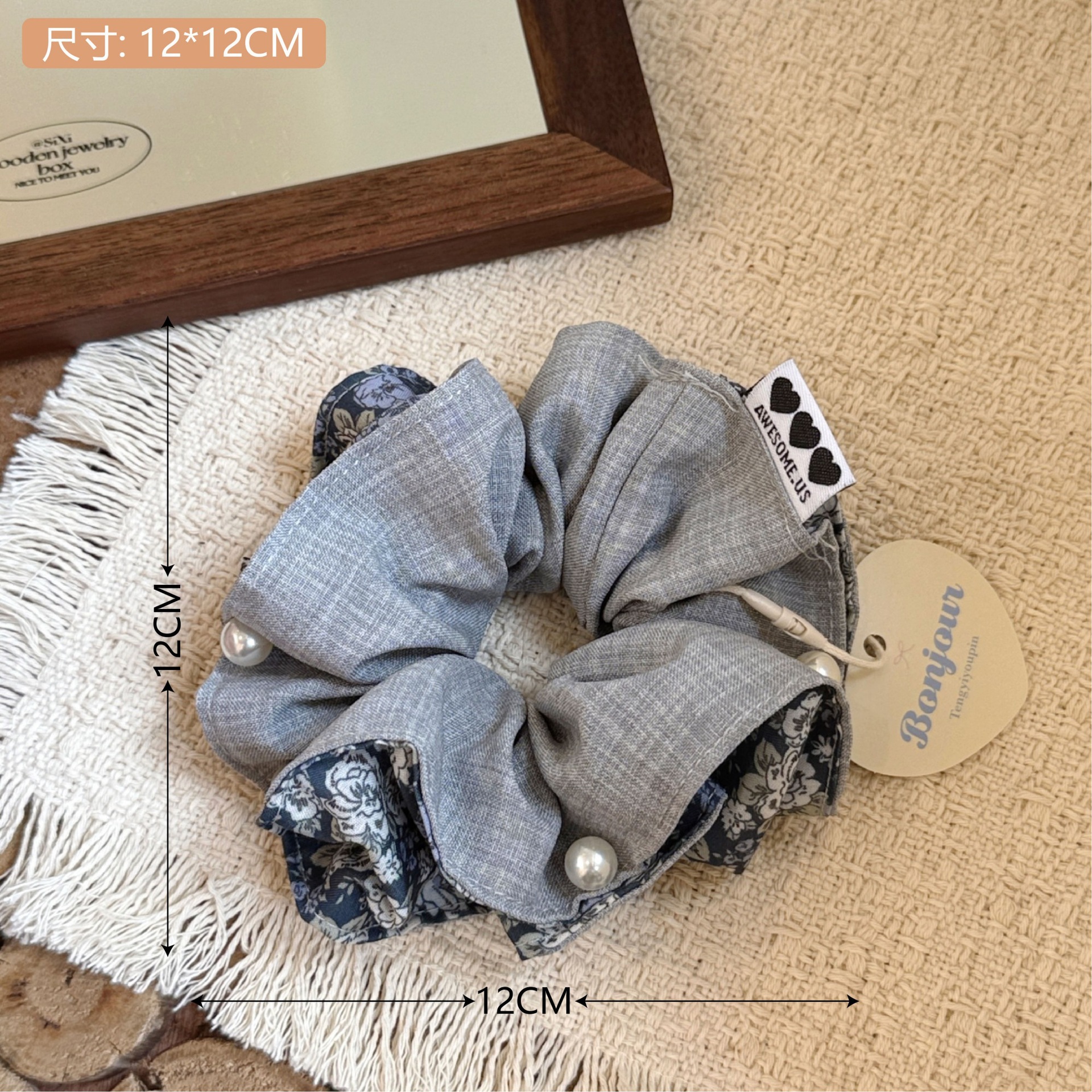 Verano refrescante bowknot encaje intestino grueso anillo para el cabello niña estilo pastoral sentido de alta calidad bola grande cuerda para el cabello