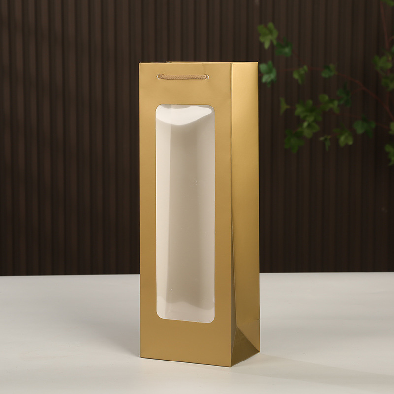 와인 가방-녹색 금; 흰색 판지; 8.5*12.5*36CM