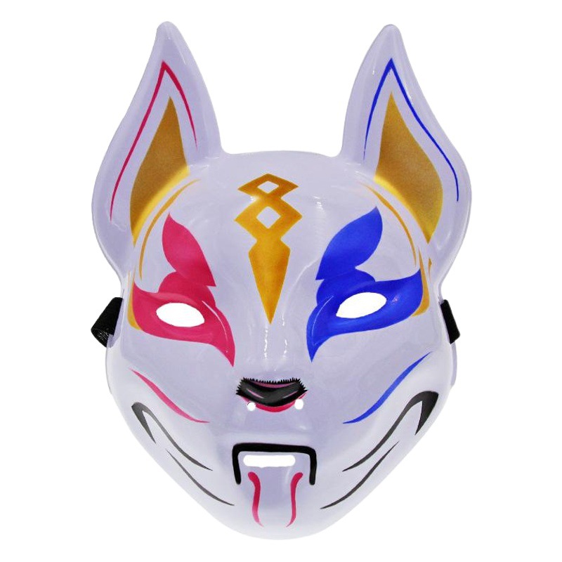 Máscara de Fortnite para COSPLAY, estilo chino, diseño de gato o zorro, para disfraz de fantasma, ideal para juegos de rol