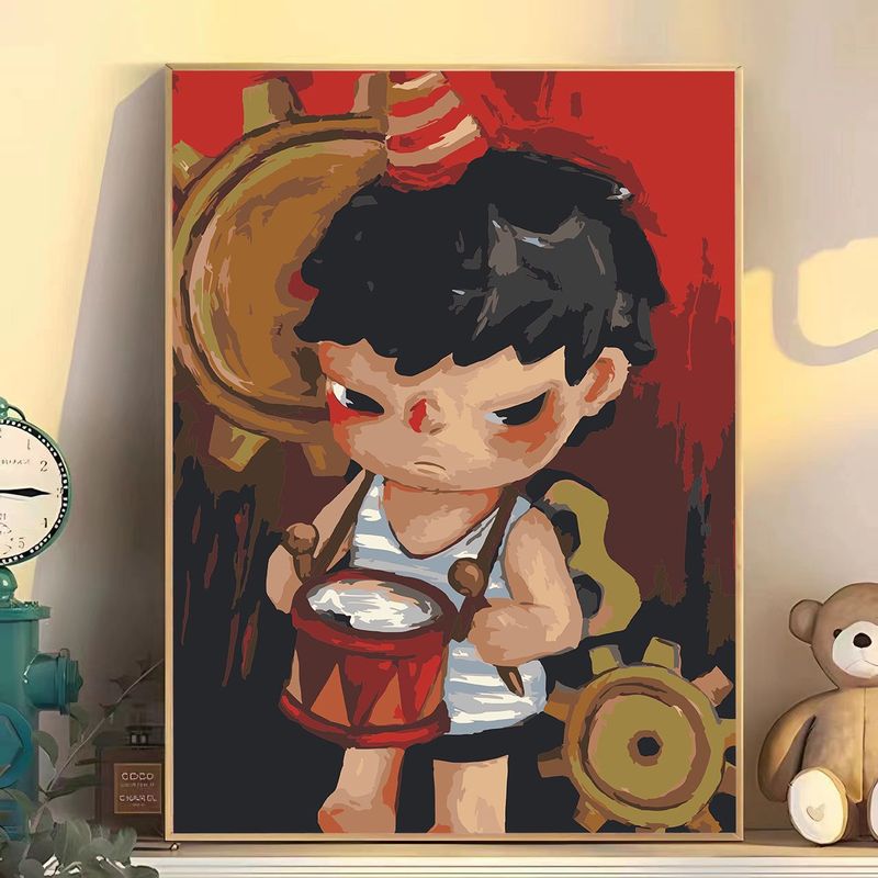 バブルマート漫画デジタル油絵 diy 着色子供の手描き充填風景デジタル油絵装飾クロスボーダー|undefined