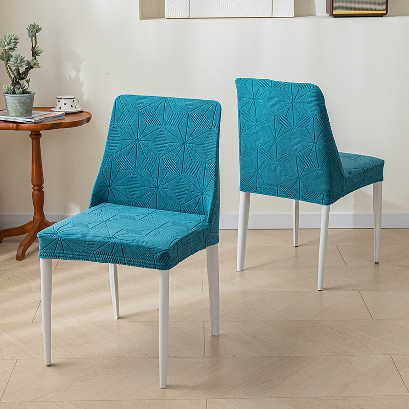 Silla de sillín cubierta de gamuza alta elástica hotel sala de estar comedor silla cubierta todo incluido taburete de cuero cuadrado cubierta protectora a prueba de polvo resistente al desgaste