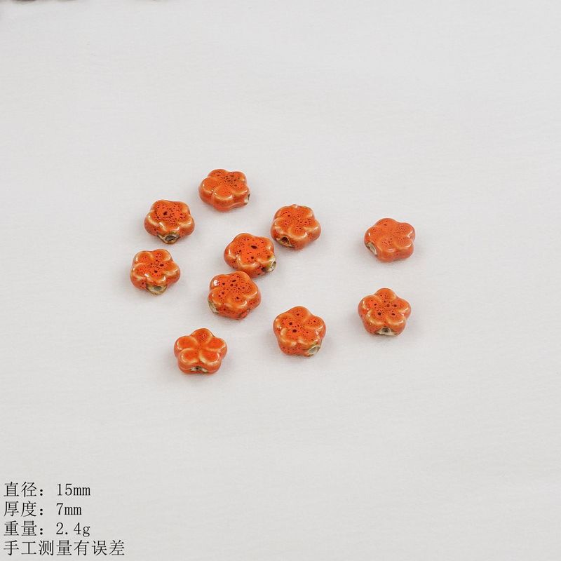 15 ミリメートル梅の花ルースビーズ景徳鎮セラミックネックレスブレスレット diy 手作りクリエイティブビーズメーカー卸売|undefined
