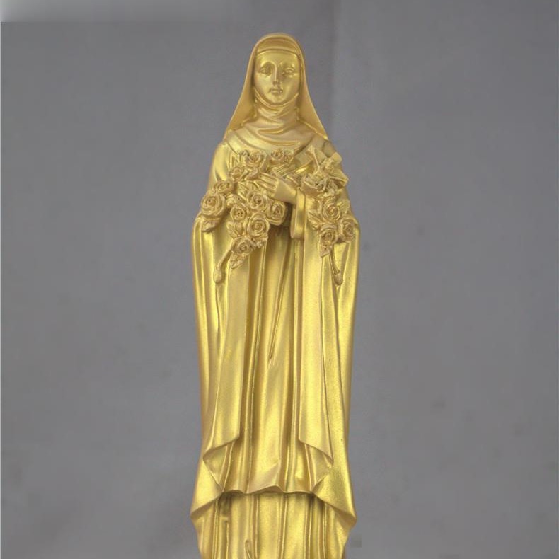 Transfronterizo 30cm pequeña decoración de resina de Santa Teresa iglesia gabinete de televisión escultura de escritorio artesanía