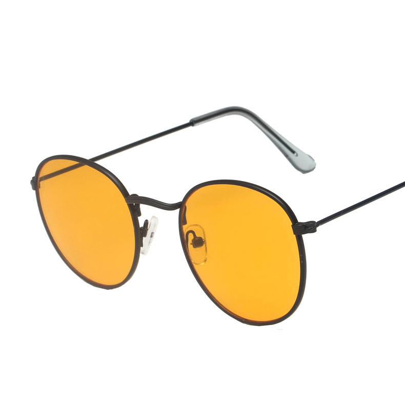 新款时尚韩版金属太阳镜3447潮流反光彩膜墨镜女网红街拍遮阳眼镜