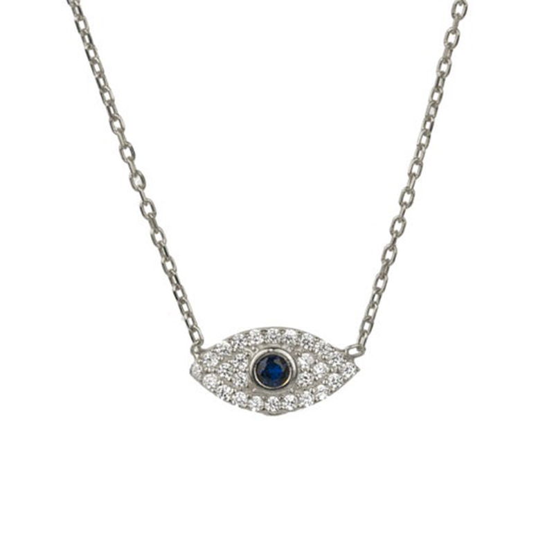 European and American s925 silver devilu0027s eye diamond necklace