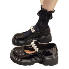 厚底皮鞋甜酷玛丽珍小设计感女小众法式Lolita鞋2023夏款法式单鞋