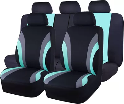 Cross-Border Foreign Trade, Five-Piece | Seat cushion, seat cover - mint-green-and-gray-2-piece-set-single-seat