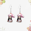 Christmas acrylic earrings stainless steel, European style, wholesale