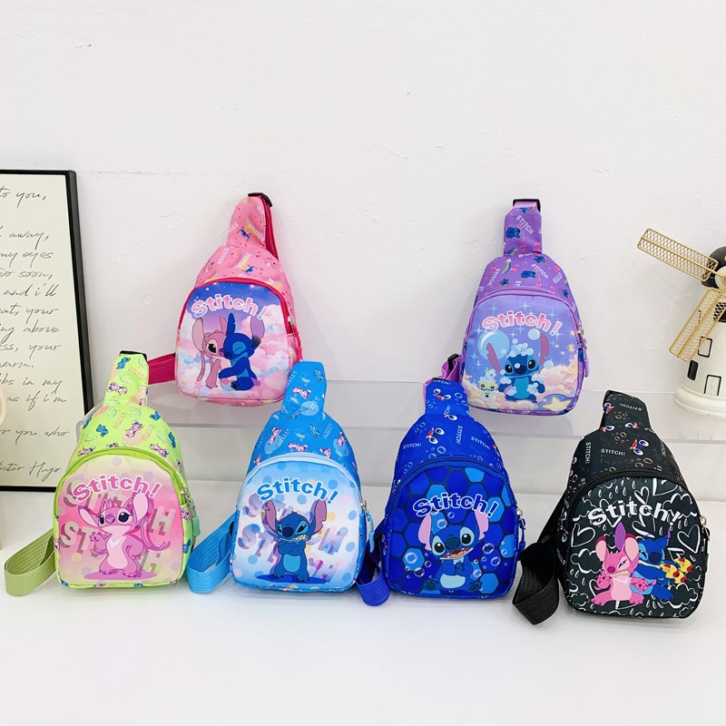 2025 Cartoon Children's Chest Bag Trendy Boys and Girls Fashion Casual Crossbody Bag Stitch Lightweight Crossbody Bag Wholesale
