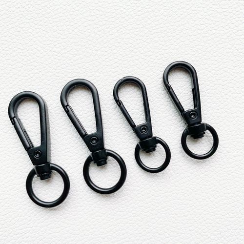 Factory direct sales clothing luggage hardware hook electrophoresis black hook diy hardware 4 points plate buckle wholesale