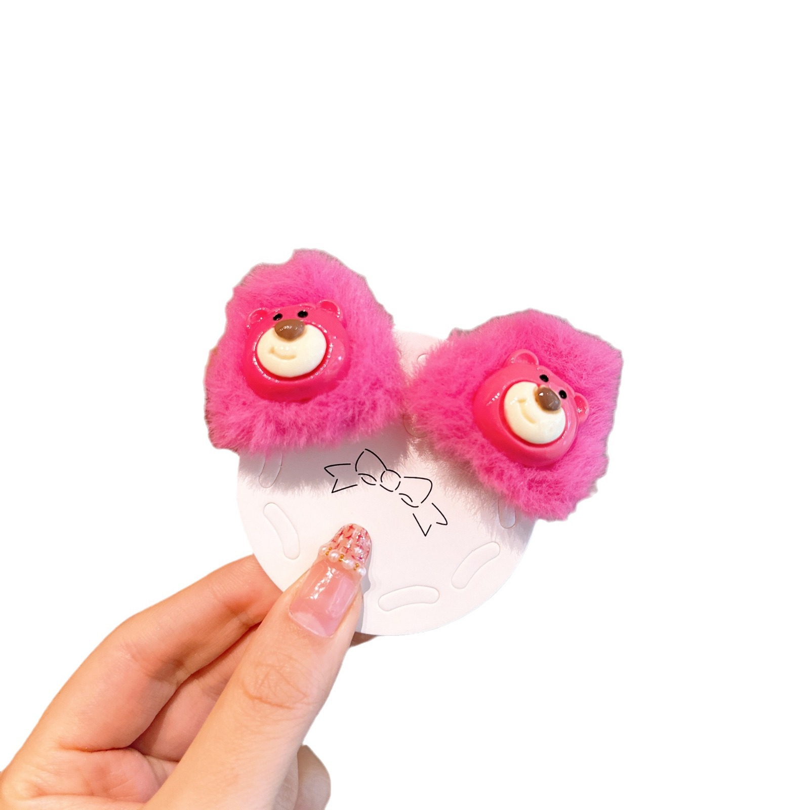 Sanrio dibujos animados niños pinza niña lindo dibujos animados lado roto horquilla niña gato oreja felpa Clip